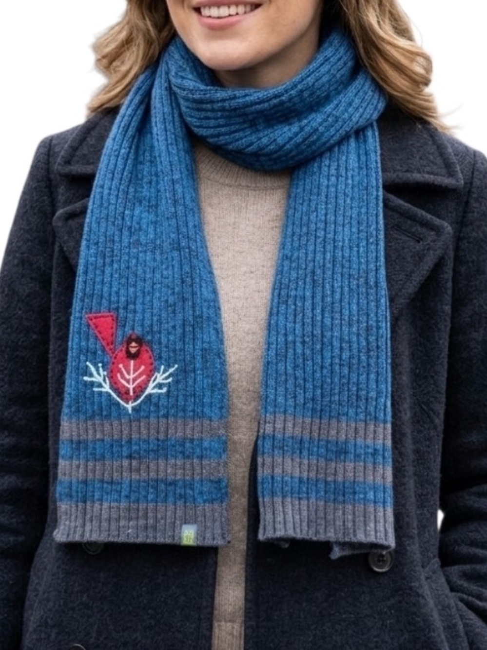 SMARTWOOL x Charley Harper CHSW Merino Ribbed Ltd Edition Cardinal Scarf